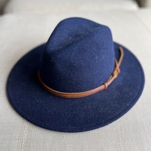 Wyeth Billie Fedora Rancher Hat in Navy Blue